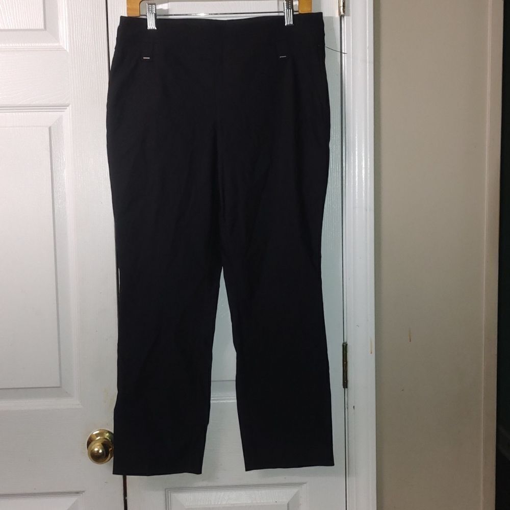 Kim Rogers Black Petite pull on soft stretchy pants Sz 8PS NWOT